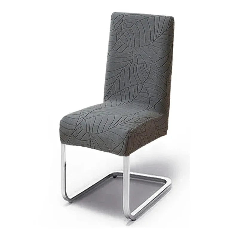 Housse de chaise jacquard feuilles spandex - vue 7
