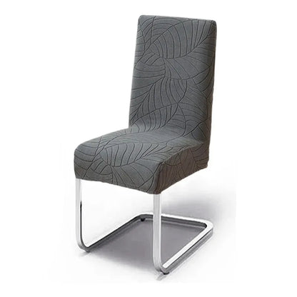 Housse de chaise jacquard feuilles spandex - vue 7