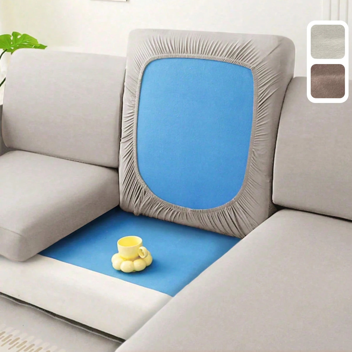 Housse de coussin d'assise de canapé extensible - vue 8