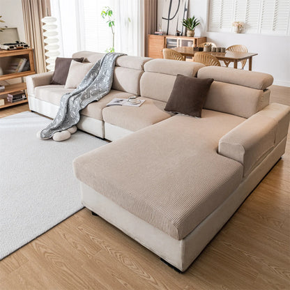 Housse de coussin de canapé jacquard rayé - vue 6
