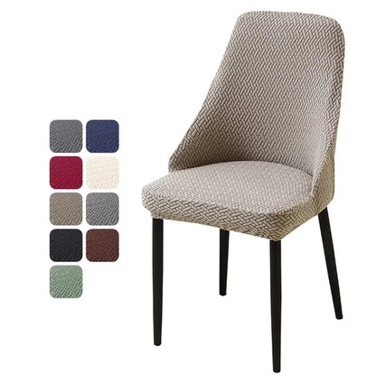 Housse de chaise jacquard dossier arrondi - vue 9