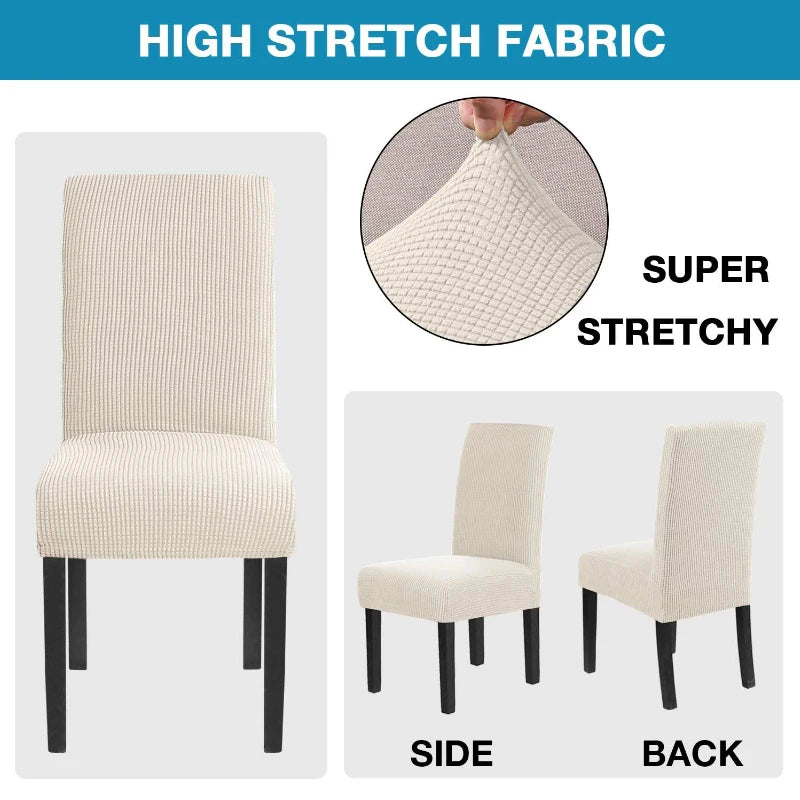 Housse de chaise Parsons jacquard carreaux - vue 2