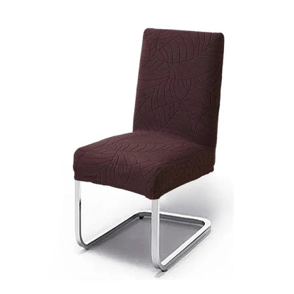 Housse de chaise jacquard feuilles spandex - vue 8