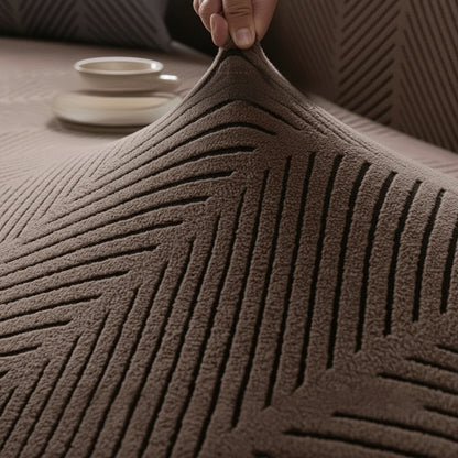 Housse de canapé extensible Marron 1 place (90-140cm) - MaisonHousse