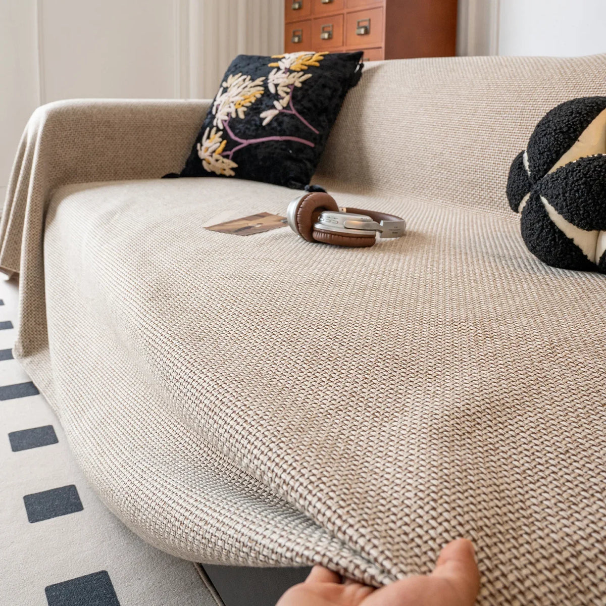 Jeté de canapé chenille grande largeur - vue 2