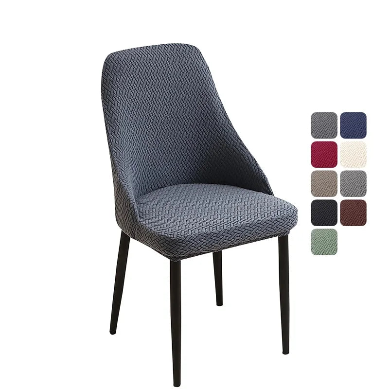 Housse de chaise jacquard dossier arrondi - vue 11