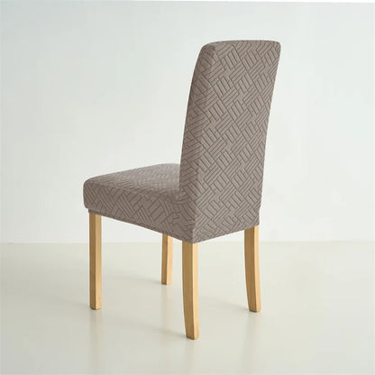 Housse de chaise scandinave jacquard ajustable - vue 5