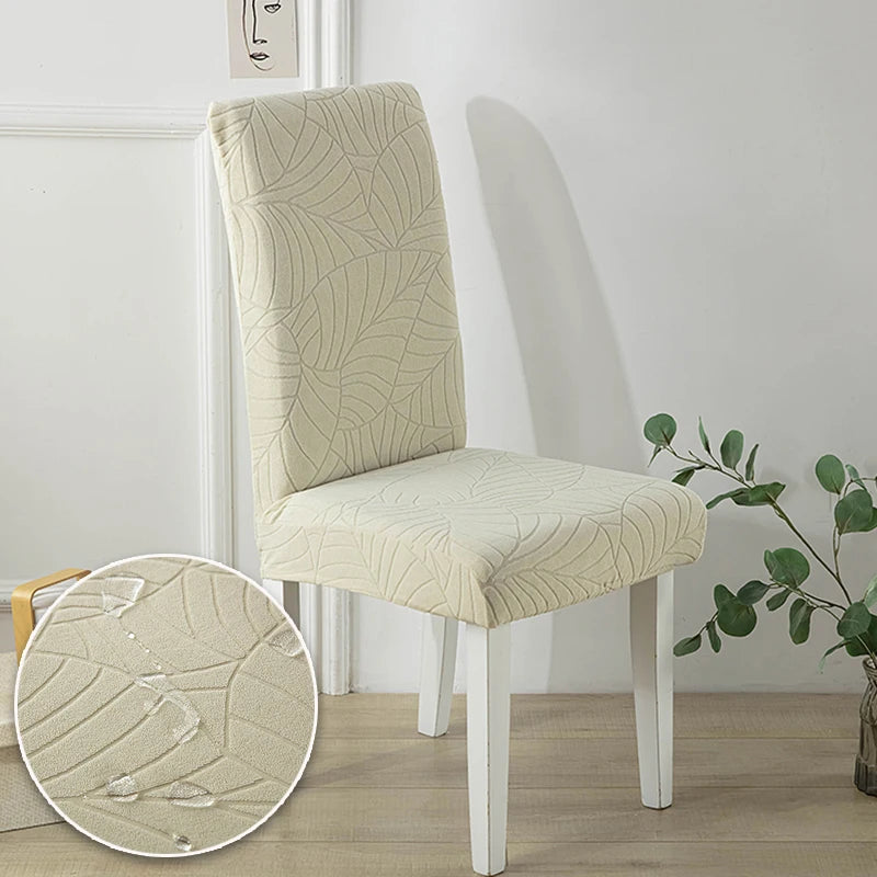 Housse de chaise Jacquard déperlante Gris 6 - MaisonHousse