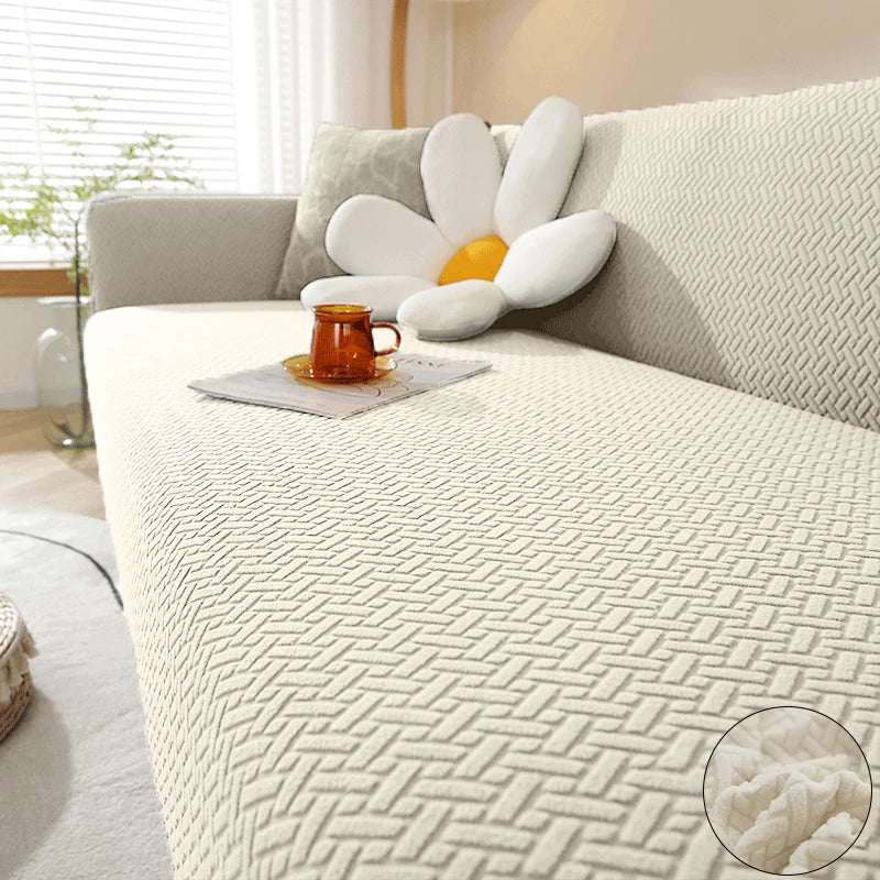 Housse de canapé jacquard extensible 1 à 5 places - vue 15