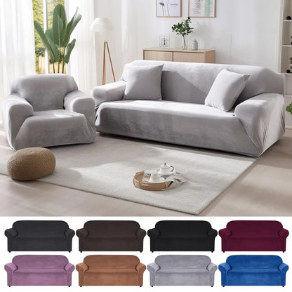 Housse de canapé velours anti-dérapante - vue 1