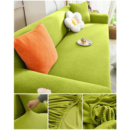 Housse de canapé extensible Jacquard Bleu foncé 1 Place 90-130CM - MaisonHousse