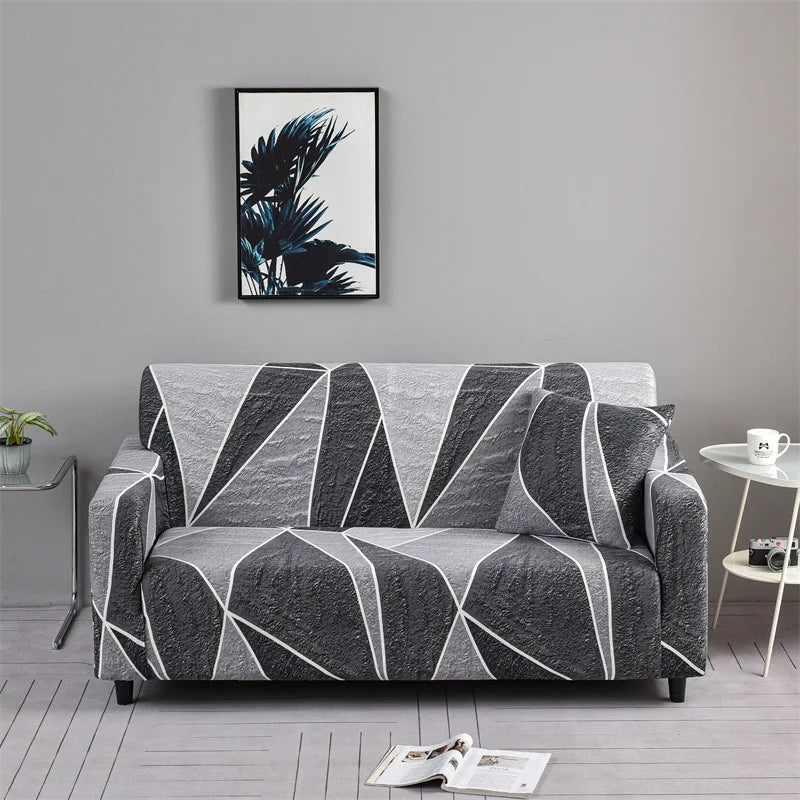 Housse de canapé extensible à motifs Carreau rouge 2 place(145-185cm) - MaisonHousse