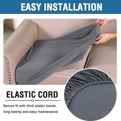 Housse de coussin de canapé extensible unie - vue 4