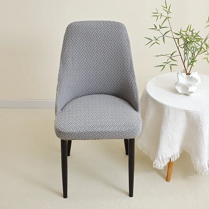 Housse de chaise jacquard dossier arrondi - vue 3