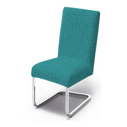 Housse de chaise jacquard feuilles spandex - vue 12