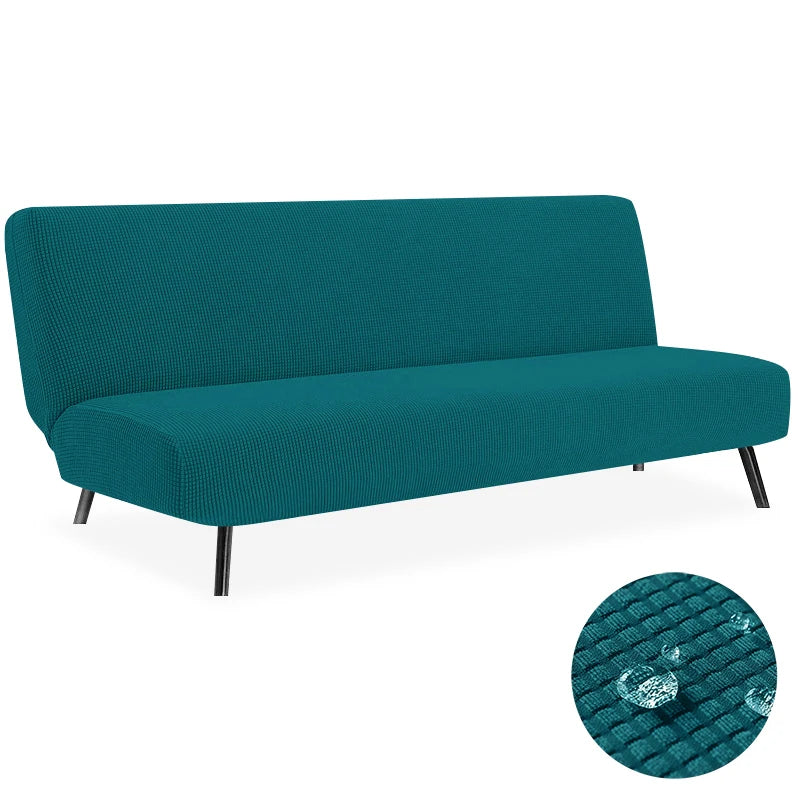 Housse de Clic-Clac Imperméable Jacquard – Extensible Sans Accoudoirs | Protection Canapé-Lit Étanche