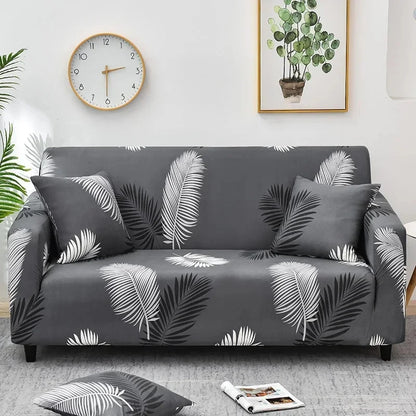 Housse de canapé extensible à motifs Fleur 3 place(190-230cm) - MaisonHousse
