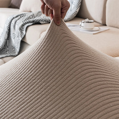 Housse de coussin de canapé jacquard rayé - vue 2