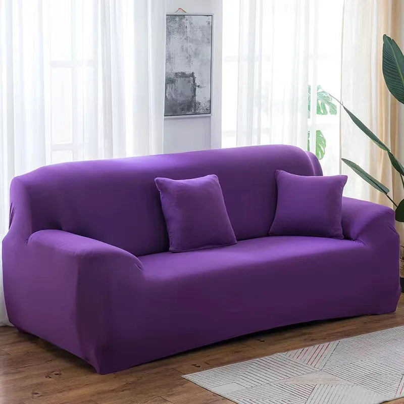 Housse de canapé extensible unie Jaune 1 place 90-140cm - MaisonHousse