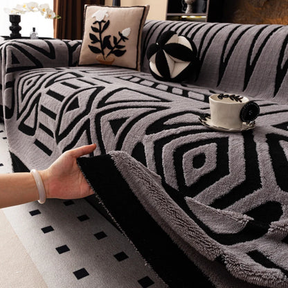 Jeté de canapé bohème jacquard vintage - vue 7