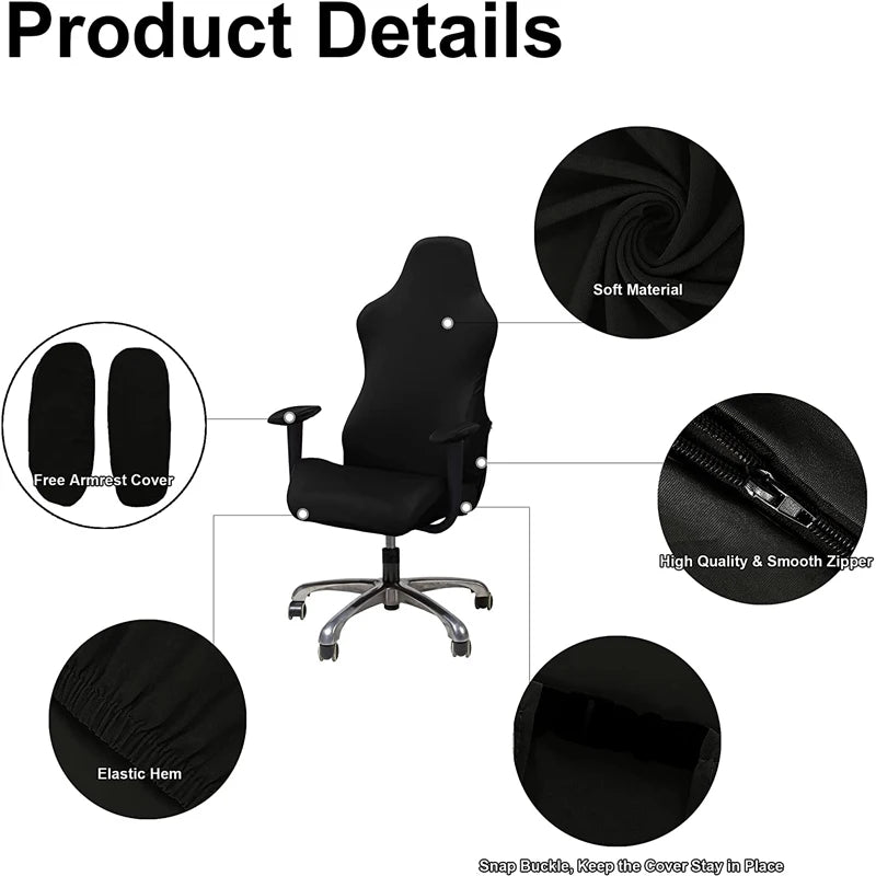 Housse de chaise de bureau et gaming jacquard - vue 4
