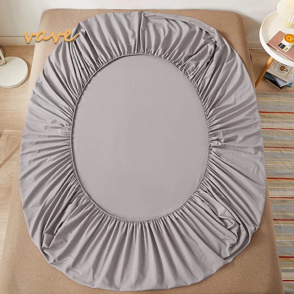 Drap housse en coton ajustable Marron 100x200cmx10cm - MaisonHousse