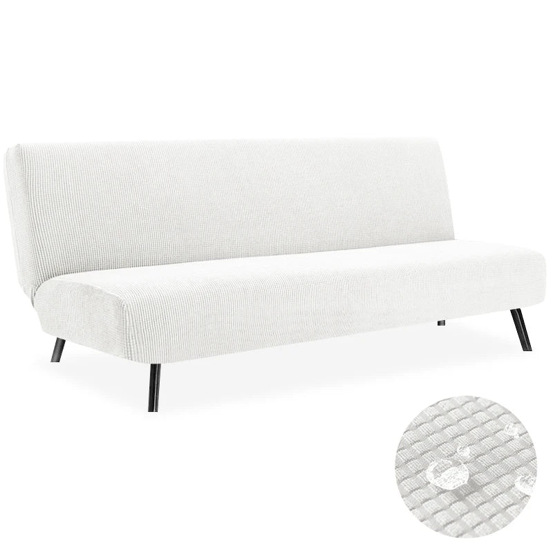 Housse de Clic-Clac Imperméable Jacquard – Extensible Sans Accoudoirs | Protection Canapé-Lit Étanche
