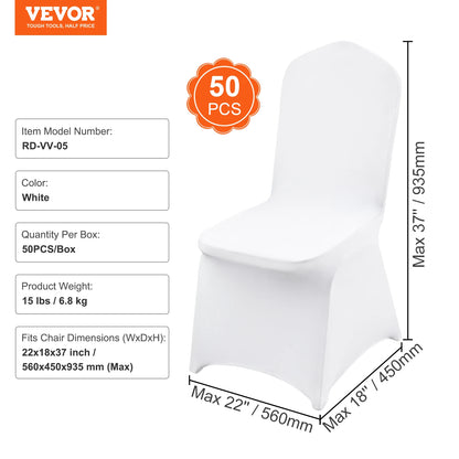 Housse de chaise mariage blanche spandex - vue 9