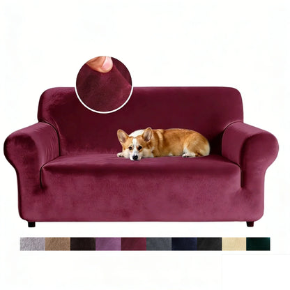 Housse de canapé velours épais extensible - vue 12