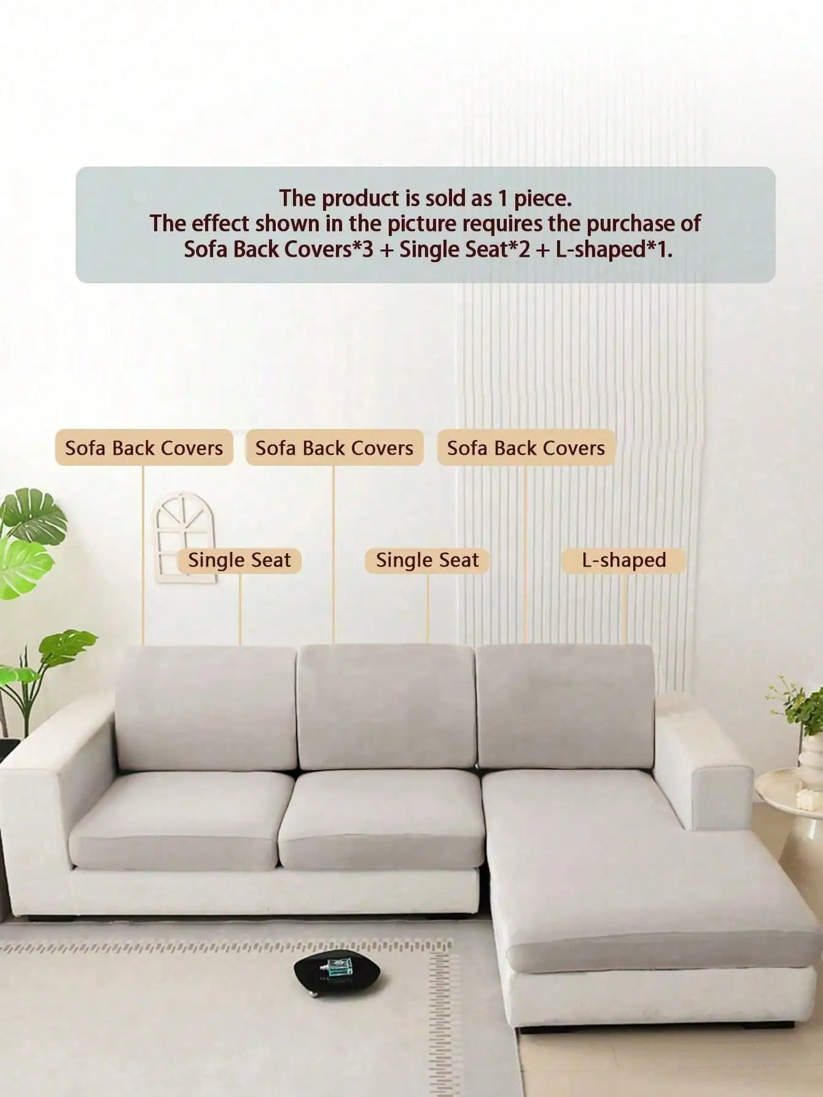 Housse de coussin d'assise de canapé extensible - vue 6