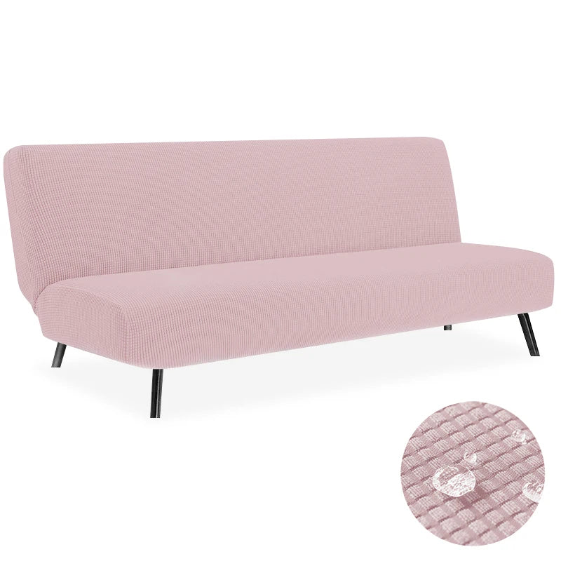 Housse de Clic-Clac Imperméable Jacquard – Extensible Sans Accoudoirs | Protection Canapé-Lit Étanche