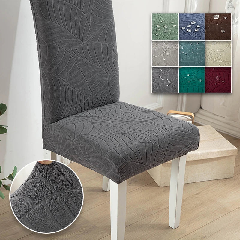 Housse de chaise Jacquard déperlante Beige 6 - MaisonHousse