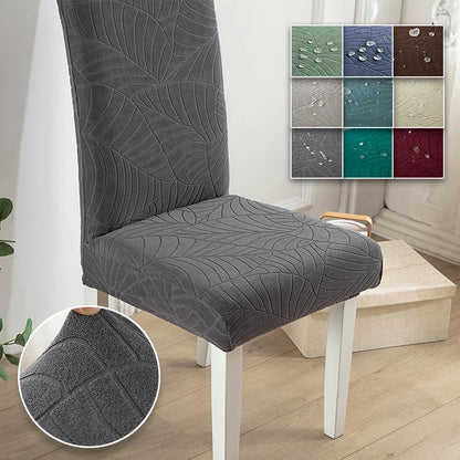 Housse de chaise Jacquard déperlante Beige 6 - MaisonHousse