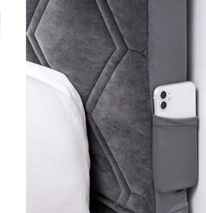 Housse de tête de lit velours 160cm Kaki 160 x 70cm - MaisonHousse