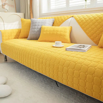 Housse de canapé antidérapante matelassée Bleu 70x120cm - MaisonHousse