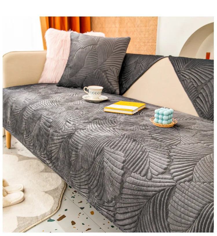 Housse de canapé antidérapante velours Vert 90x160cm - MaisonHousse