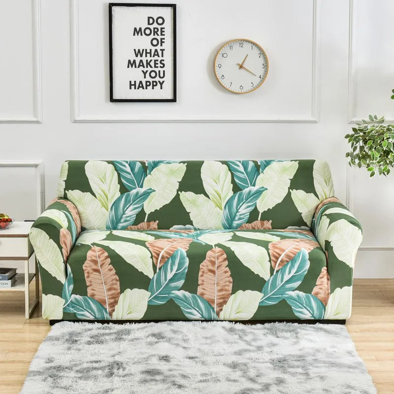 Housse de canapé extensible à motifs Carreau rose 3 place(190-230cm) - MaisonHousse