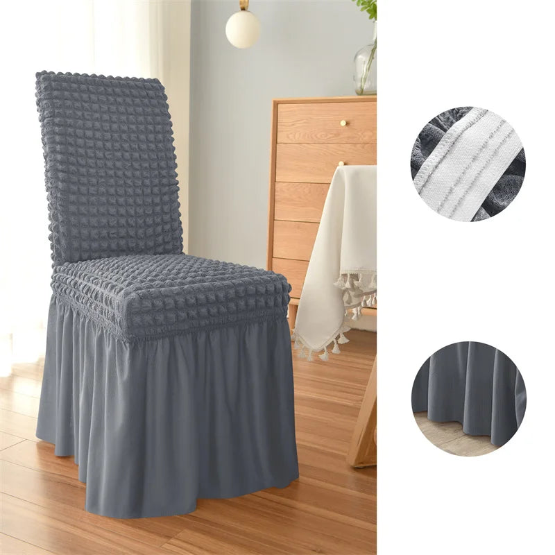 Housse de chaise imperméable Gris Foncé 1 - MaisonHousse