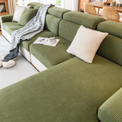 Housse de coussin de canapé jacquard rayé - vue 7
