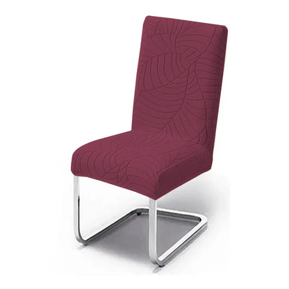 Housse de chaise jacquard feuilles spandex - vue 13