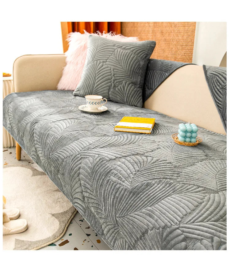 Housse de canapé antidérapante velours Vert 90x120cm - MaisonHousse