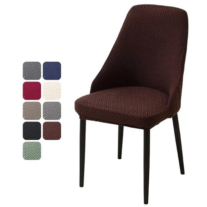 Housse de chaise jacquard dossier arrondi - vue 12