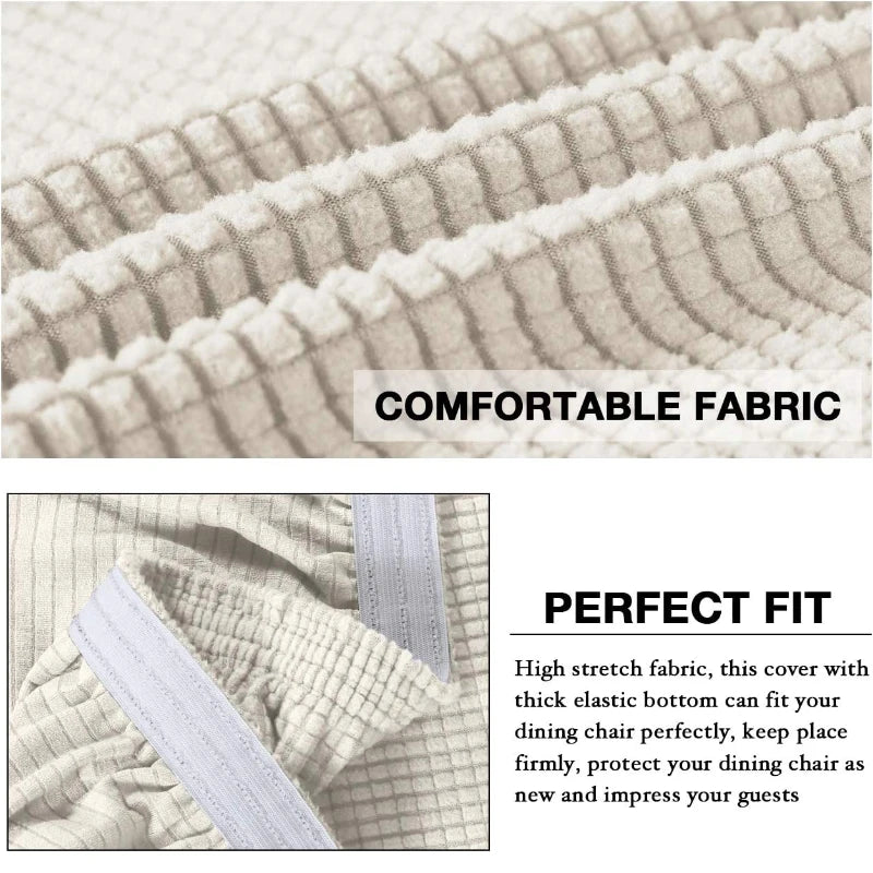 Housse de chaise Parsons jacquard carreaux - vue 5