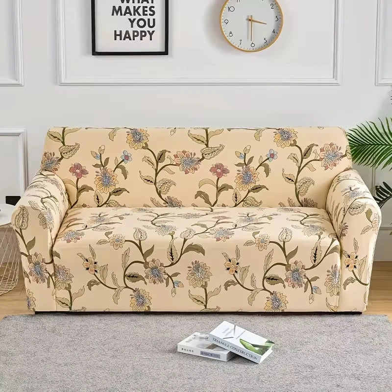 Housse de canapé extensible à motifs Carreau noir 3 place(190-230cm) - MaisonHousse