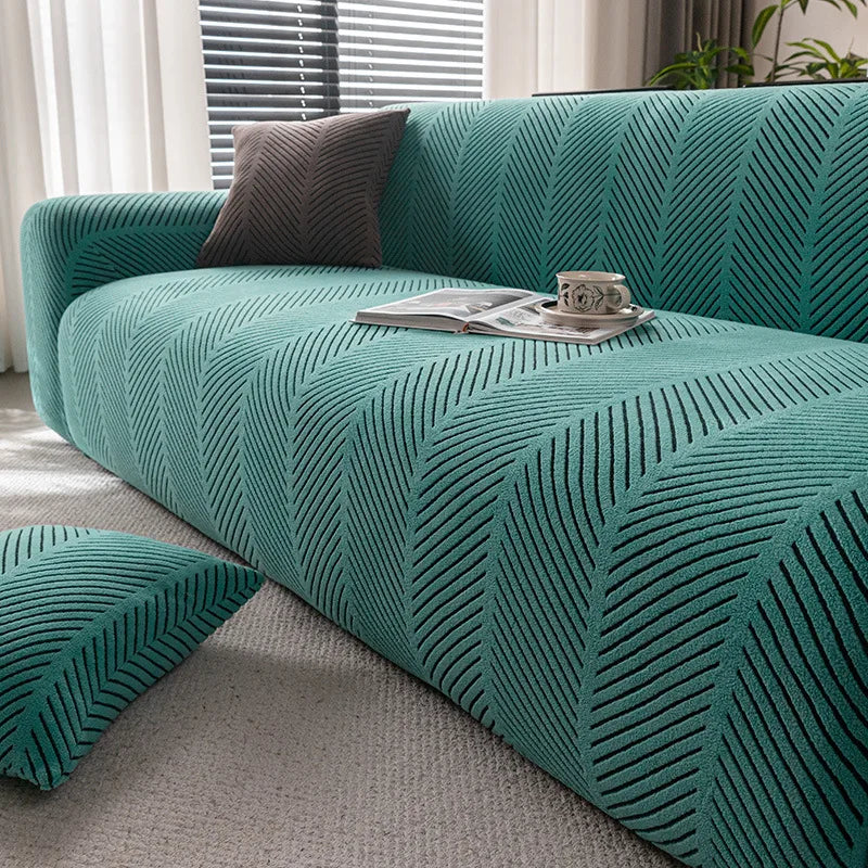 Housse de canapé extensible Marron 3 place (190-230cm) - MaisonHousse