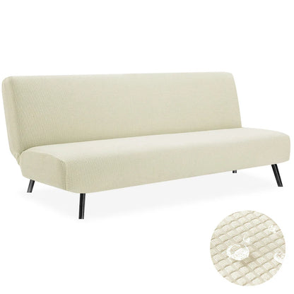 Housse de Clic-Clac Imperméable Jacquard – Extensible Sans Accoudoirs | Protection Canapé-Lit Étanche