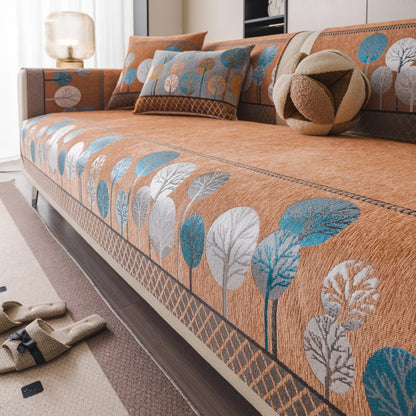 Jeté de canapé jacquard boho arbre et lune - vue 10