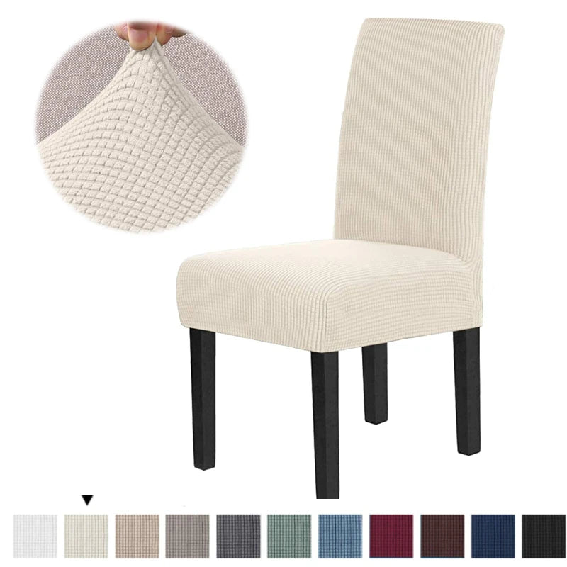 Housse de chaise Parsons jacquard carreaux - vue 1