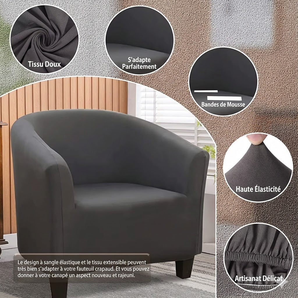 Housse pour fauteuil IKEA TULLSTA Gris clair - MaisonHousse