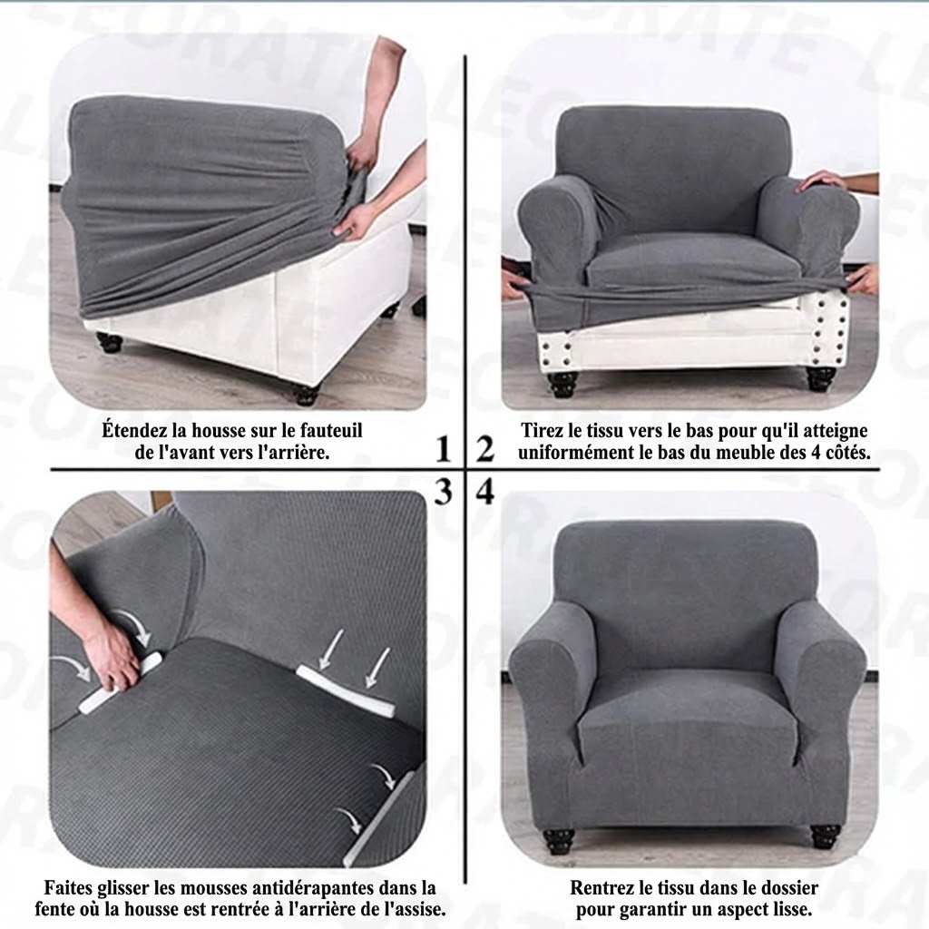 Housse de fauteuil Jacquard - MaisonHousse